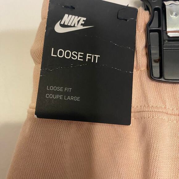 NEW Nike Womens Pink Wide Leg High Rise Loose Fit Sweat Pants Size Small Active - Picture 9 of 14